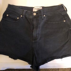 Pink Victoria’s Secret black cut off shorts